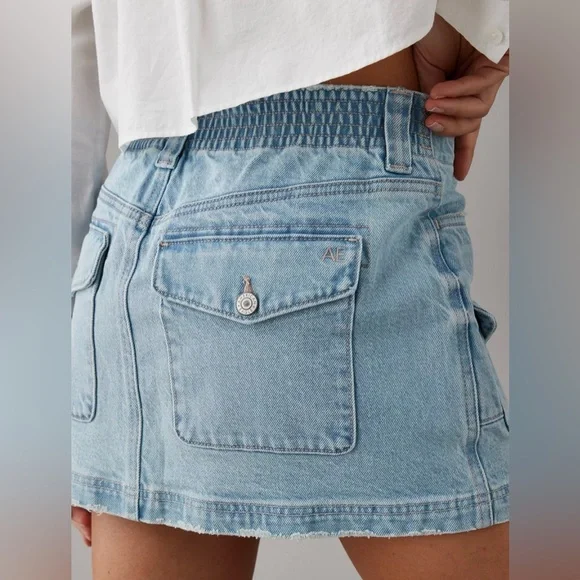 American Eagle Outfitters- Women's “Medium Bright Indigo Color” Jean Skirt. - Picture 1 of 5
